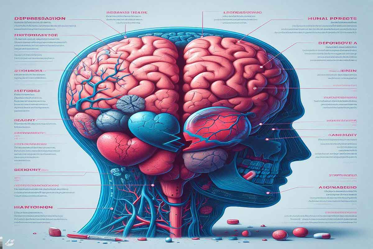 شکل مغز انسان افسرده