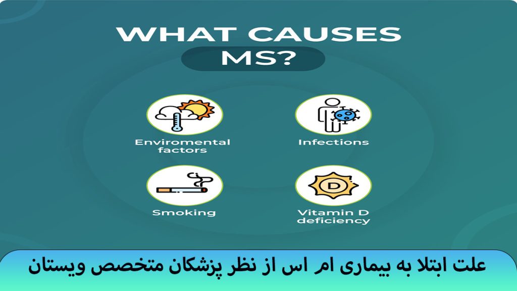 علت ام اس علت بیماری ام اس نمایش داده شده است